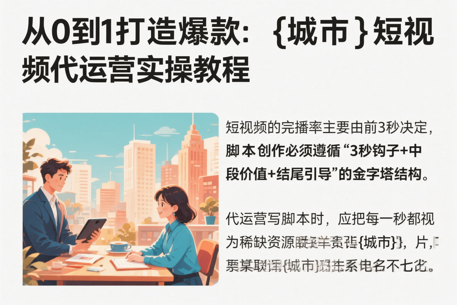 从0到1打造爆款:柳州短视频代运营实操教程