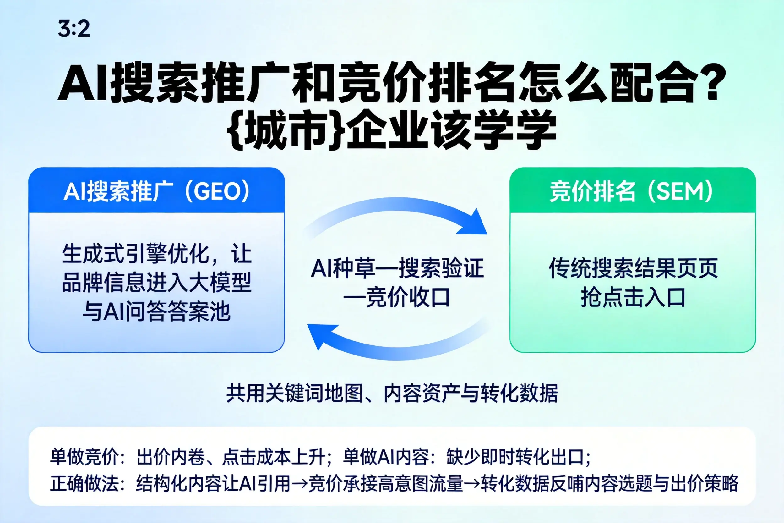 AI搜索推广和竞价排名怎么配合？柳州企业该学学
