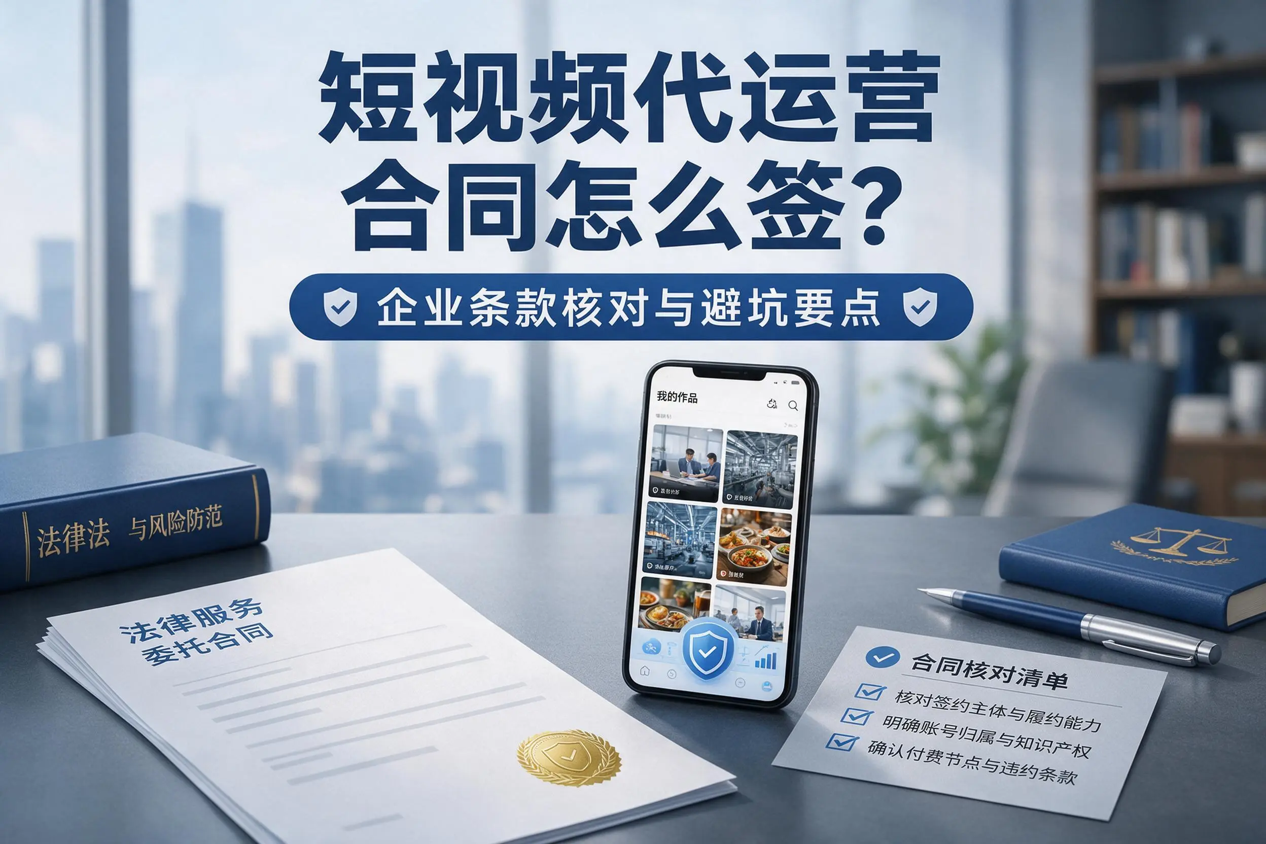短视频代运营合同怎么签？柳州企业条款核对与避坑要点