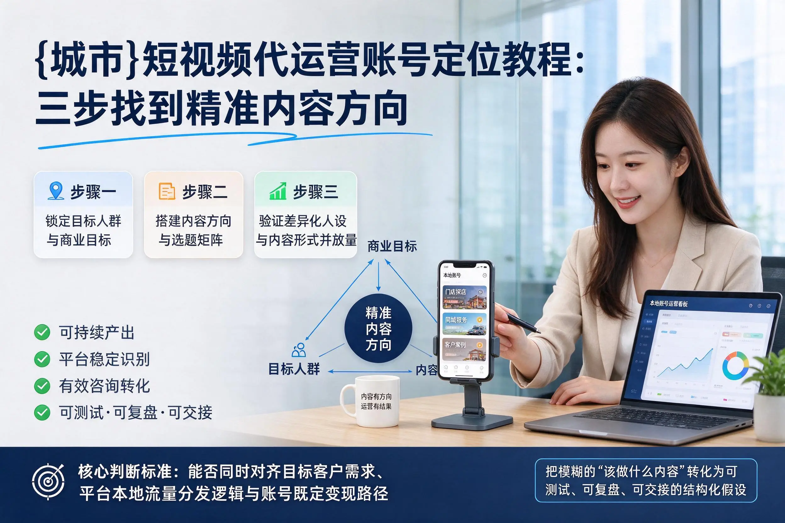 柳州短视频代运营账号定位教程:三步找到精准内容方向