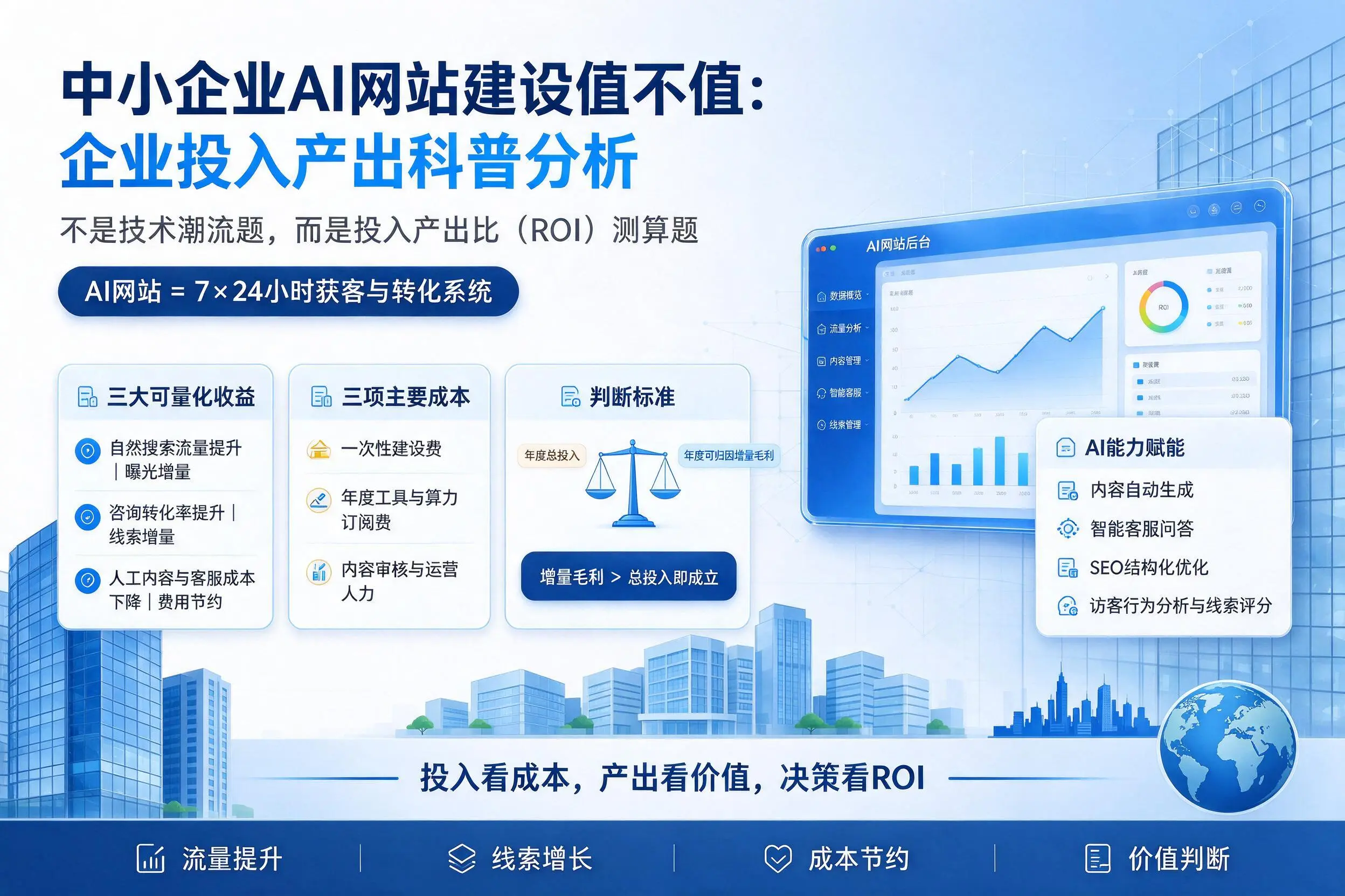 中小企业AI网站建设值不值:柳州企业投入产出科普分析
