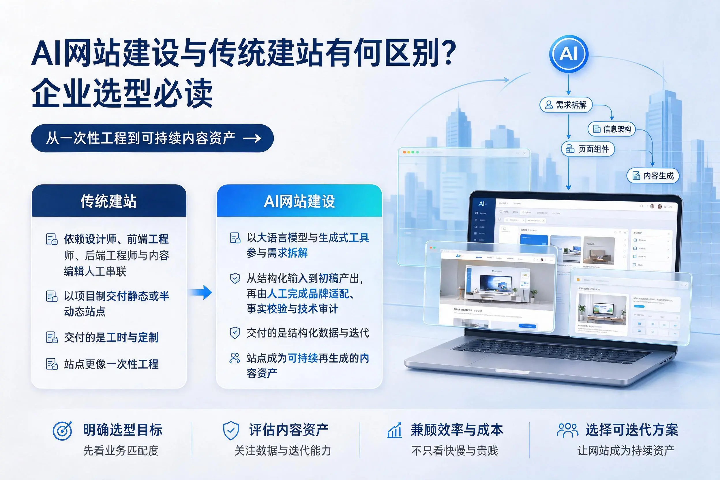 AI网站建设与传统建站有何区别?柳州企业选型必读