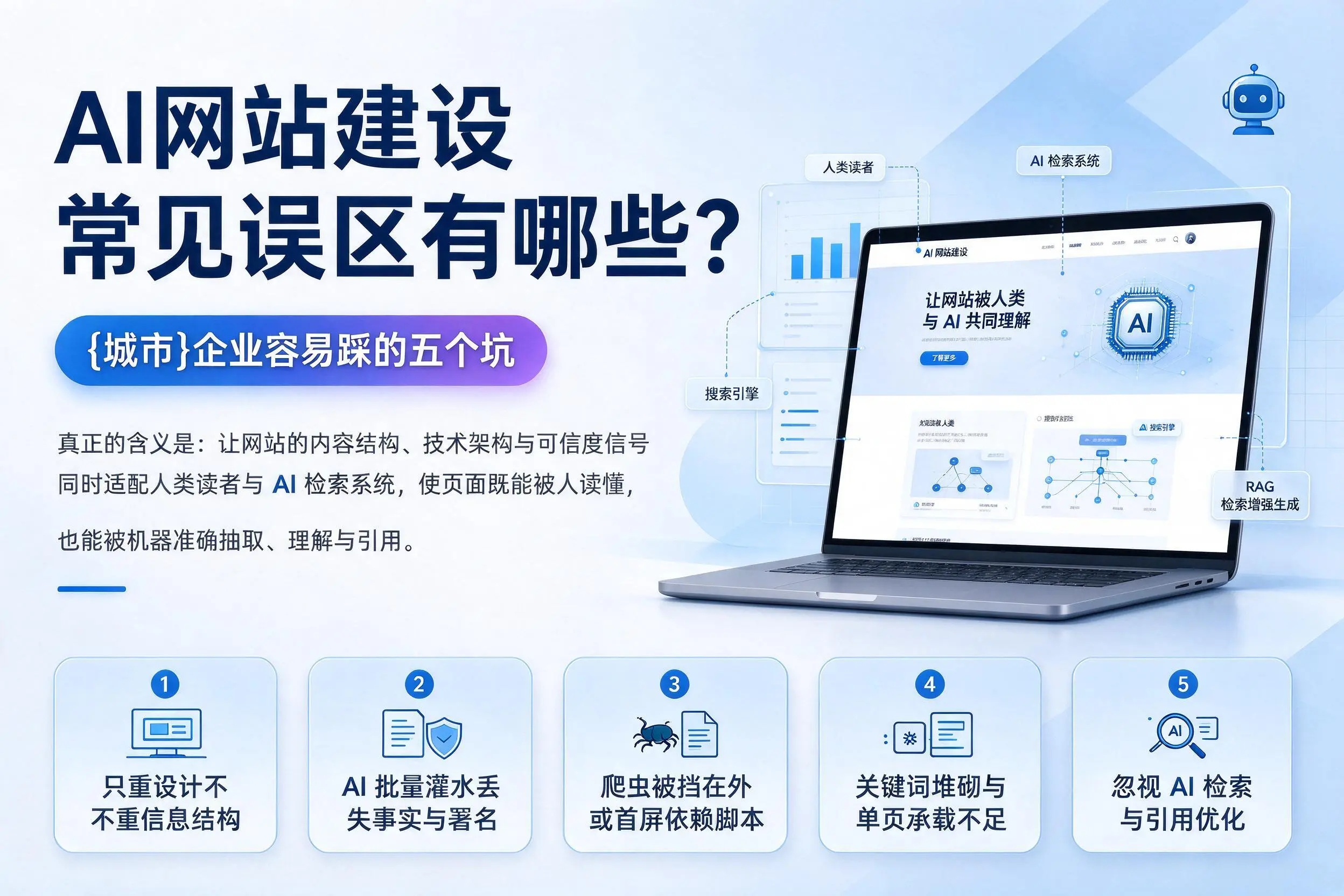 AI网站建设常见误区有哪些？柳州企业容易踩的五个坑
